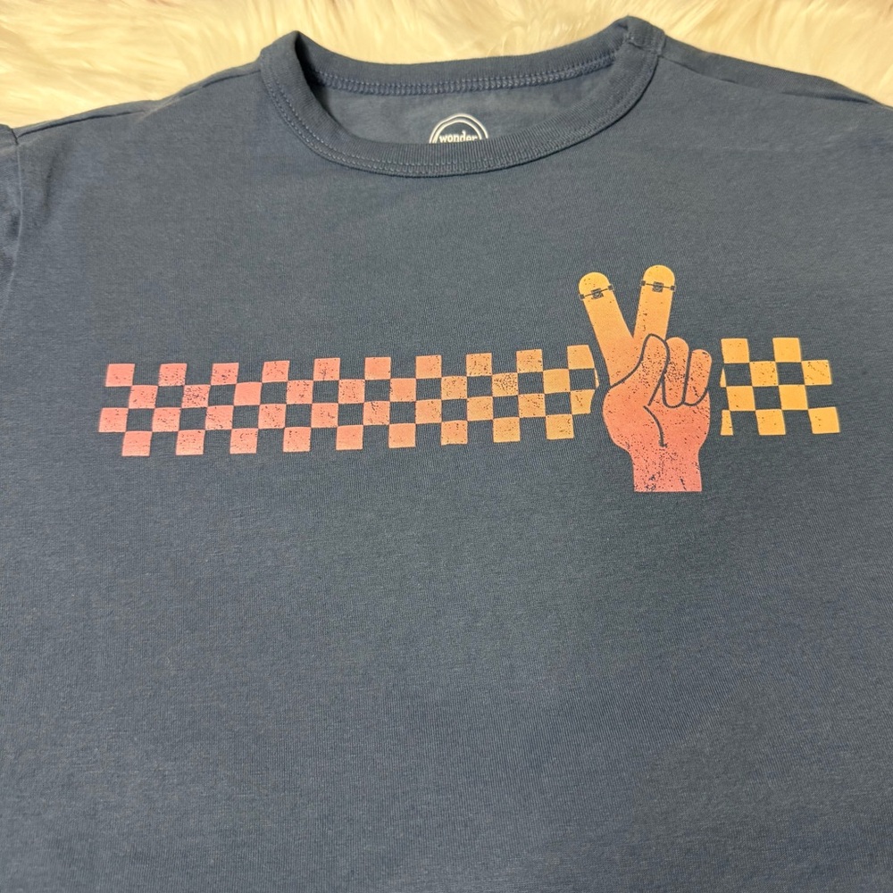 Wonder Nation Blue Graphic Short Sleeve Shirt - Boys Size Small (6-7) - Picture 10 of 13